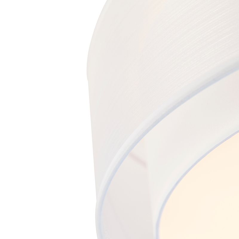 Moderne plafonnière wit 50 cm 3-lichts - Drum Duo
