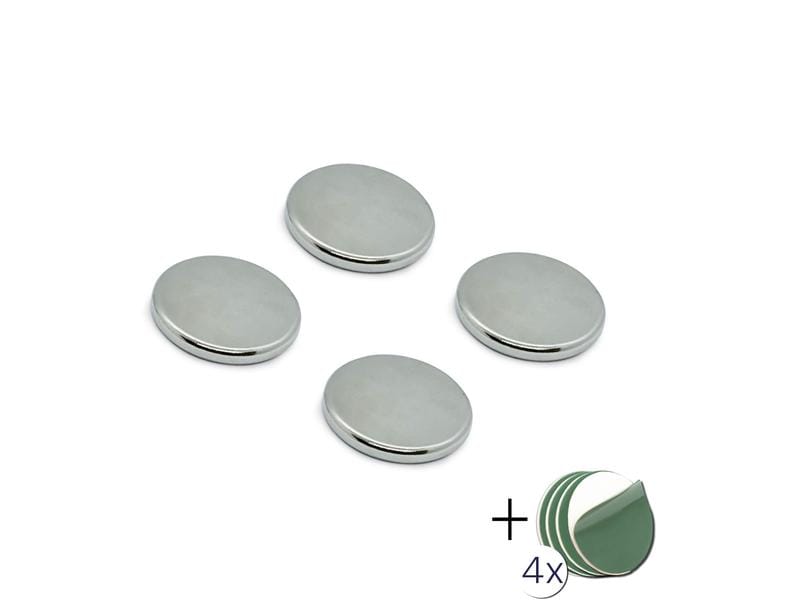 Silwy Power-Magnete 4 Stück, Silber Magnete