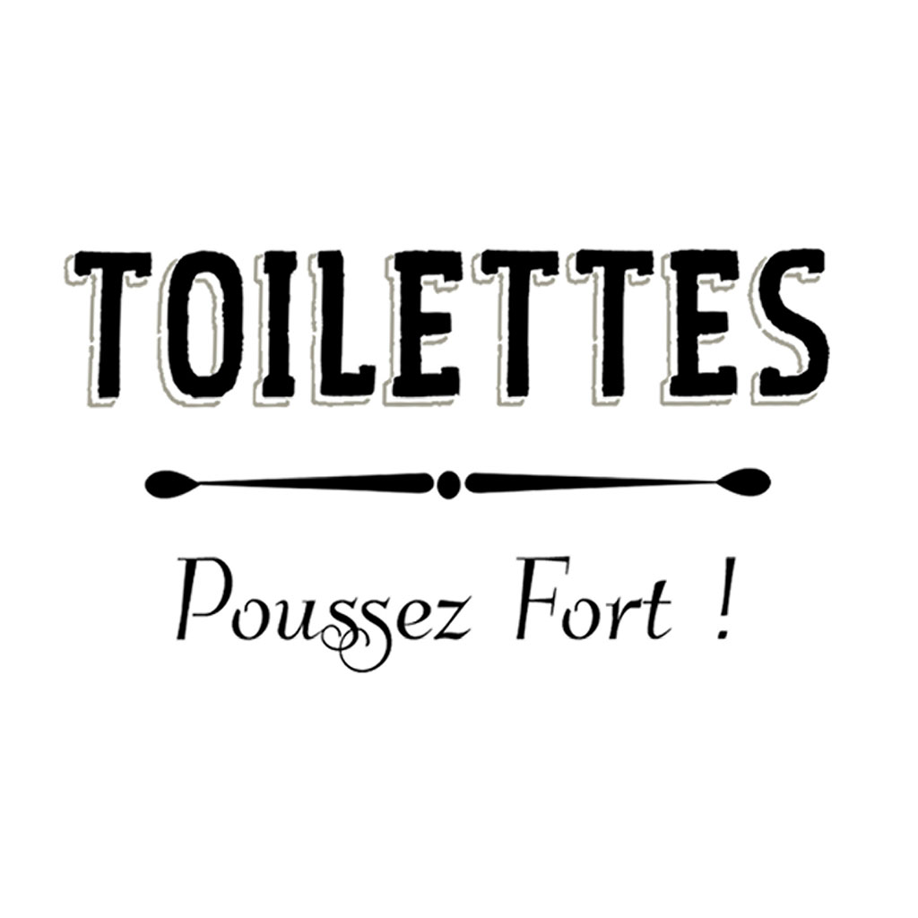 Sticker de porte toilettes 70x20cm