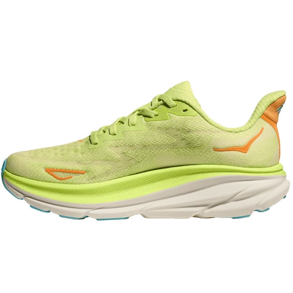 Chaussure running HOKA ONE ONE CLIFTON 9 W LETTUCE / SOLAR FLARE