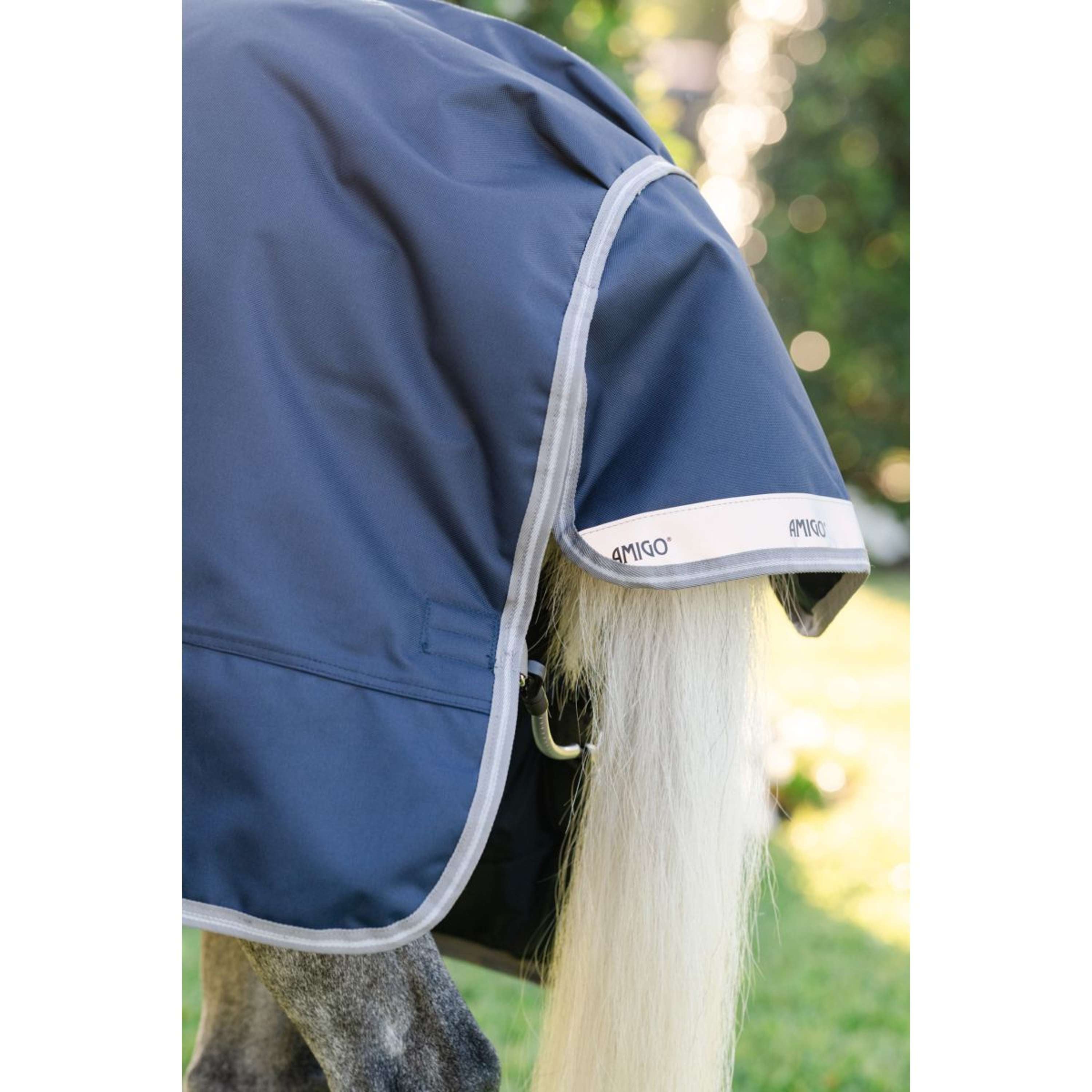 Amigo Turnout 1200D Pony 50g Navy/Titanium Grey/Silver