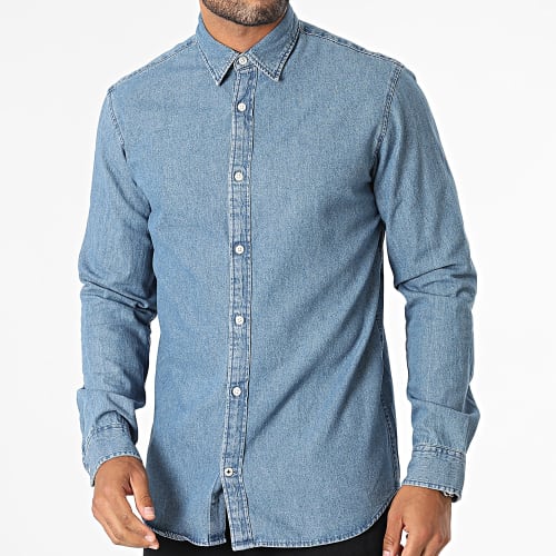 Chemise Jean Manches Longues Texas Bleu Denim