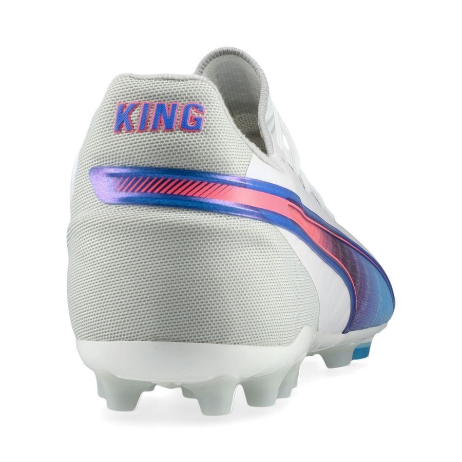 PUMA King Ultimate MG Formula - Blanc/Bleu/Flat Light Gray/Crépuscule