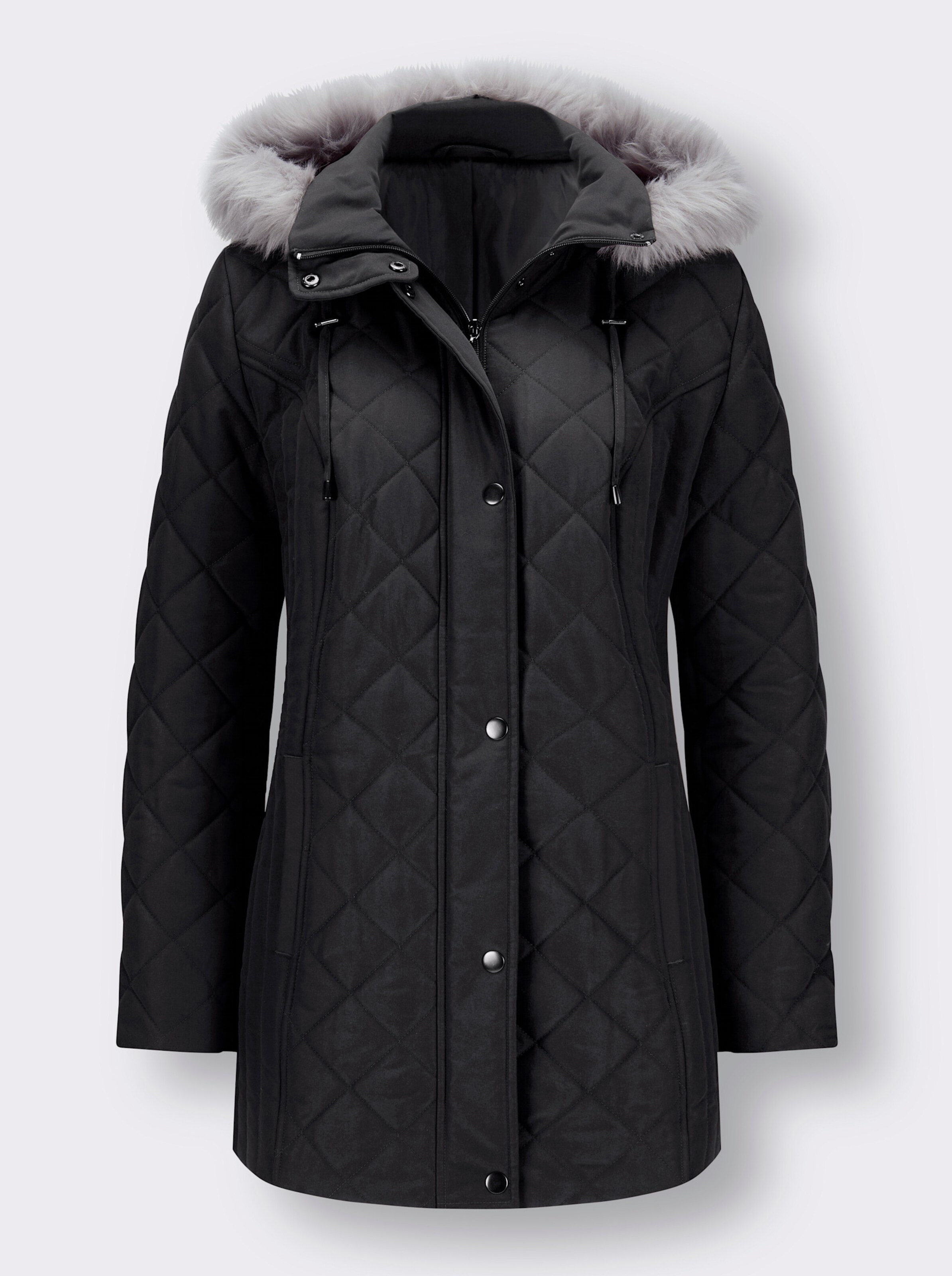 Steppjacke mit abnehmbarer Kapuze