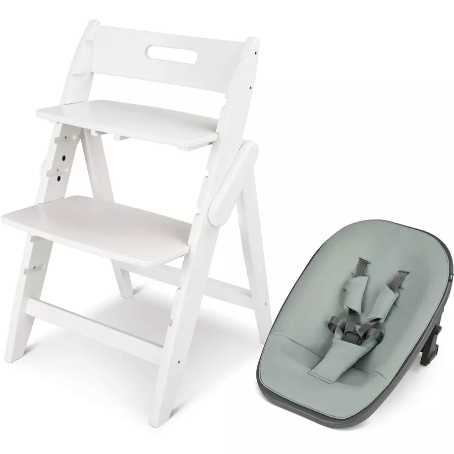 Moji Hochstuhl Yippy inklusive Neugeborenenaufsatz Snow Mint