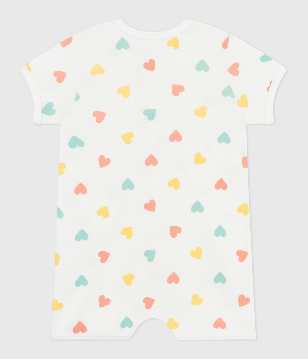 PETIT BATEAU<br>Pijama curto de algodão com corações