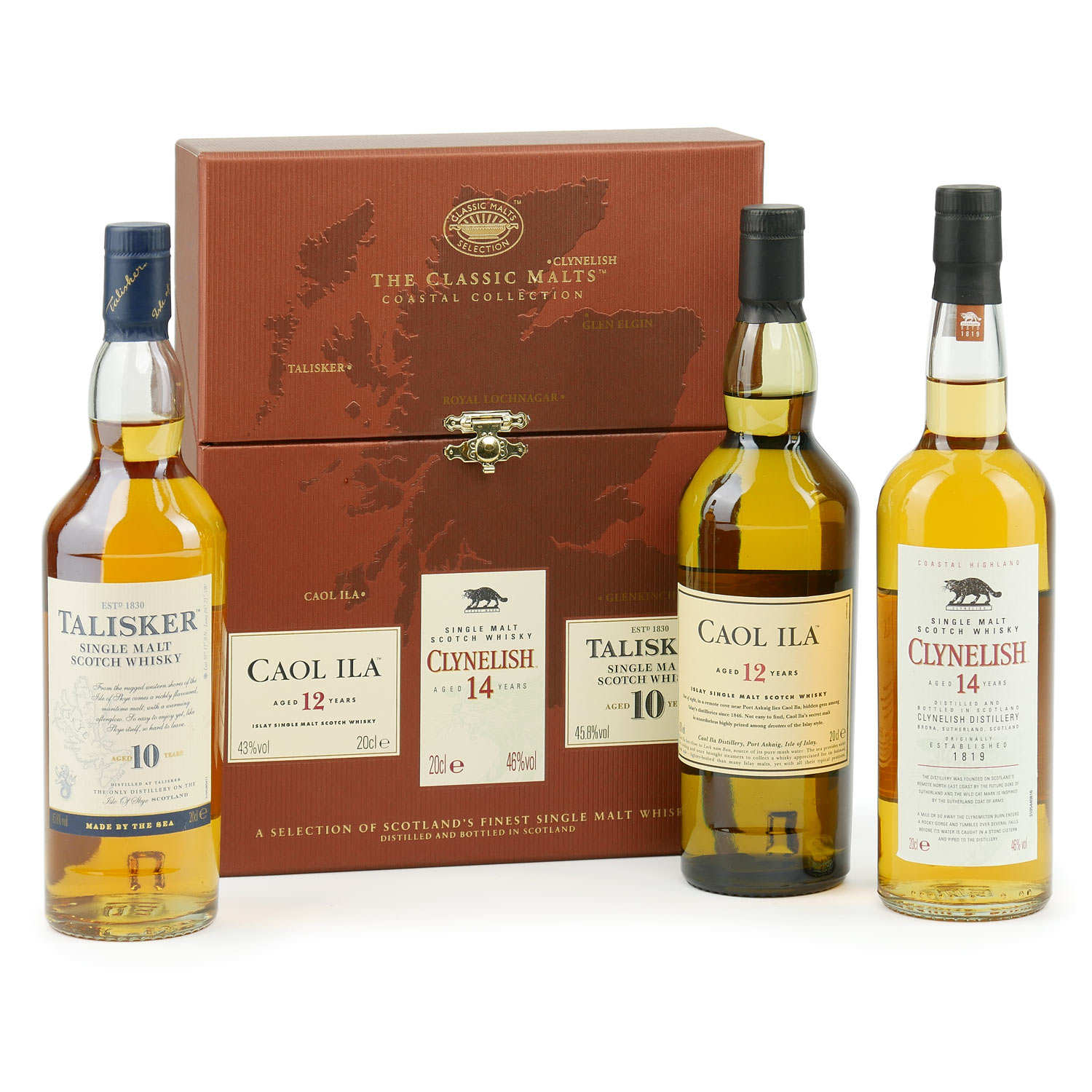 Coffret Whisky Single Malt Collector Coastal 3x20cl (Caol Ila, Talisker, Clynelish)