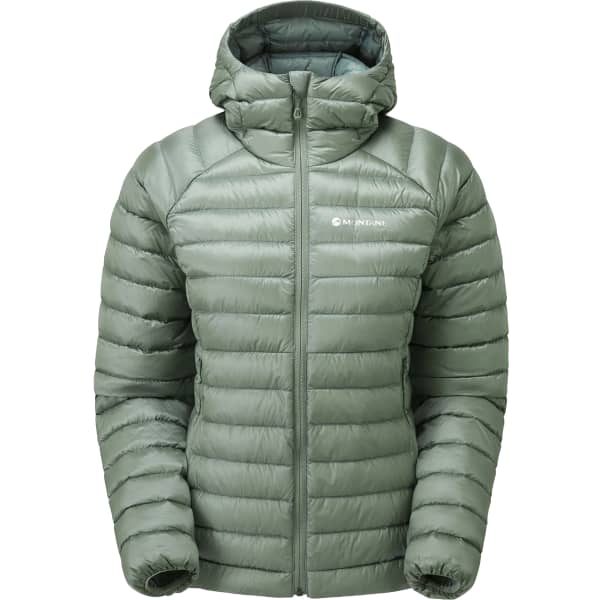 Doudoune randonnée MONTANE ANTI-FREEZE HOODIE W PALE SAGE
