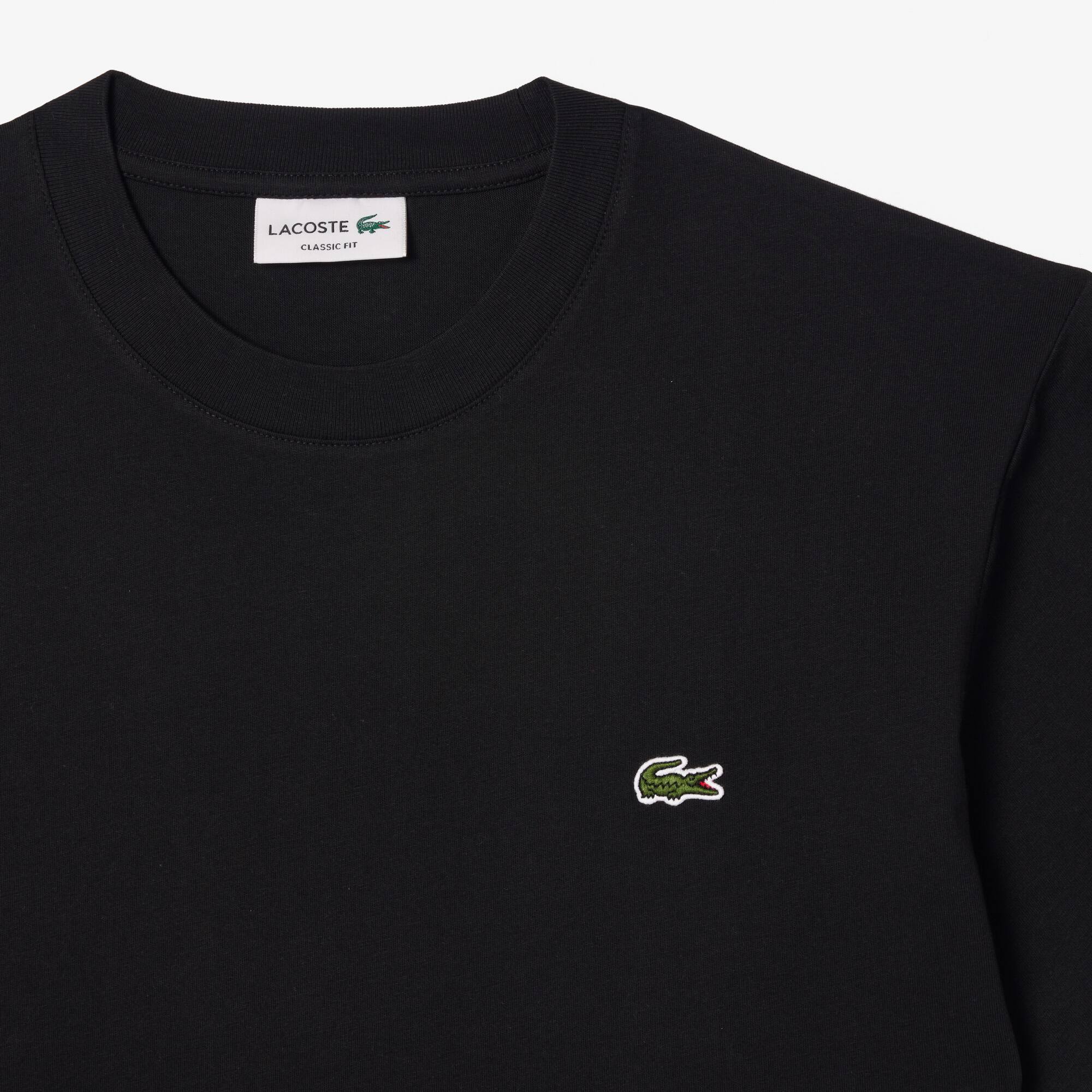 T-shirt classic fit en jersey de coton T-Shirts - Noir - Lacoste - Homme