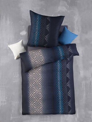 Mikrofaser-Bettwäsche KAYLA 135 x 200 cm blau