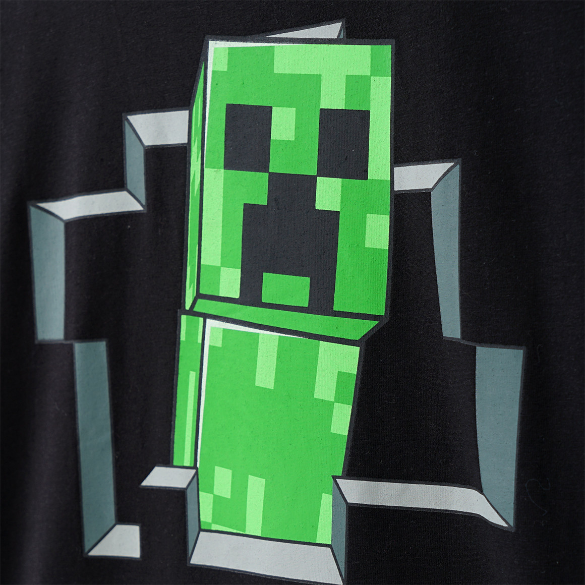 Yigga Minecraft T-Shirt mit Print schwarz