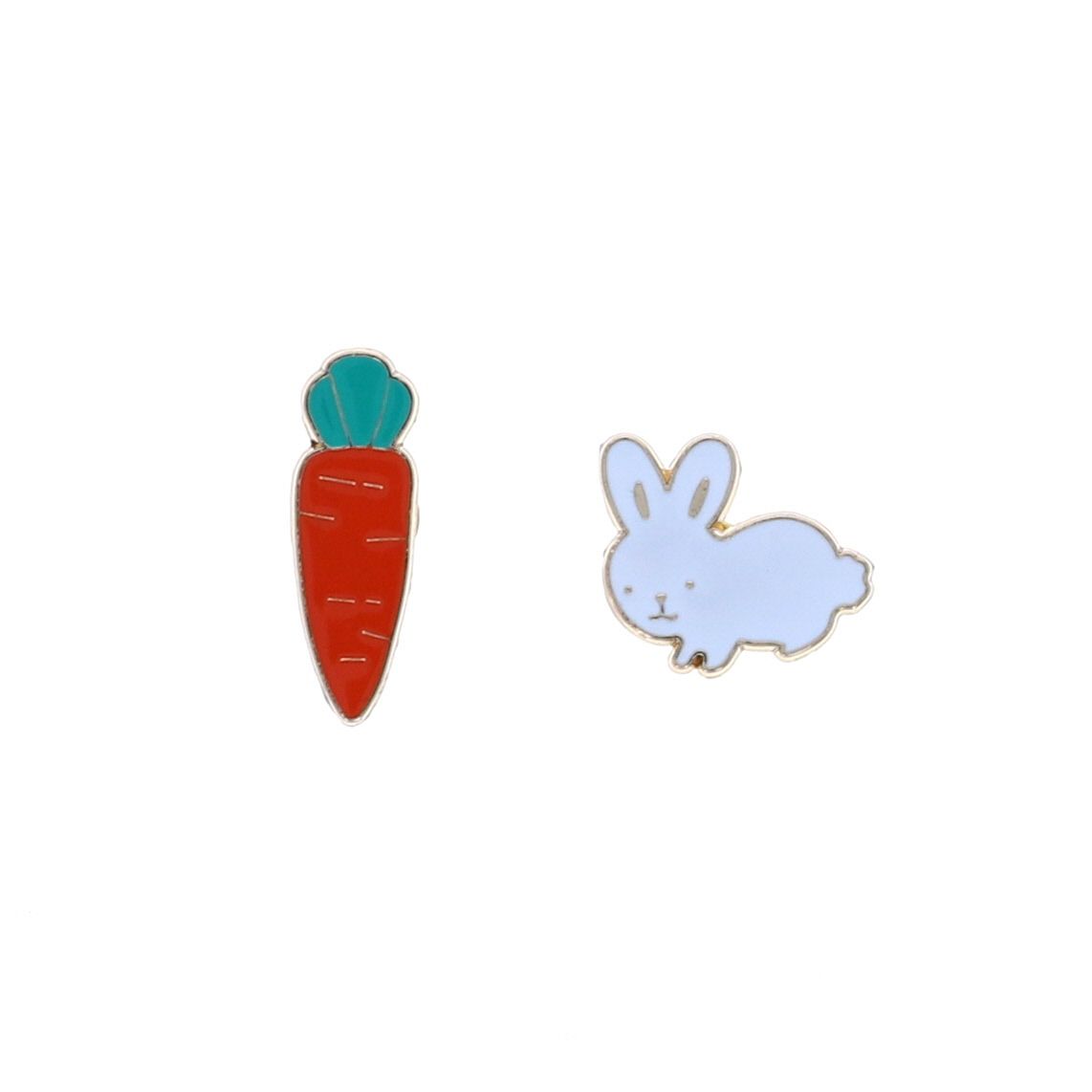 Lot de 2 pin's pâques Lapin carotte Roodoudou