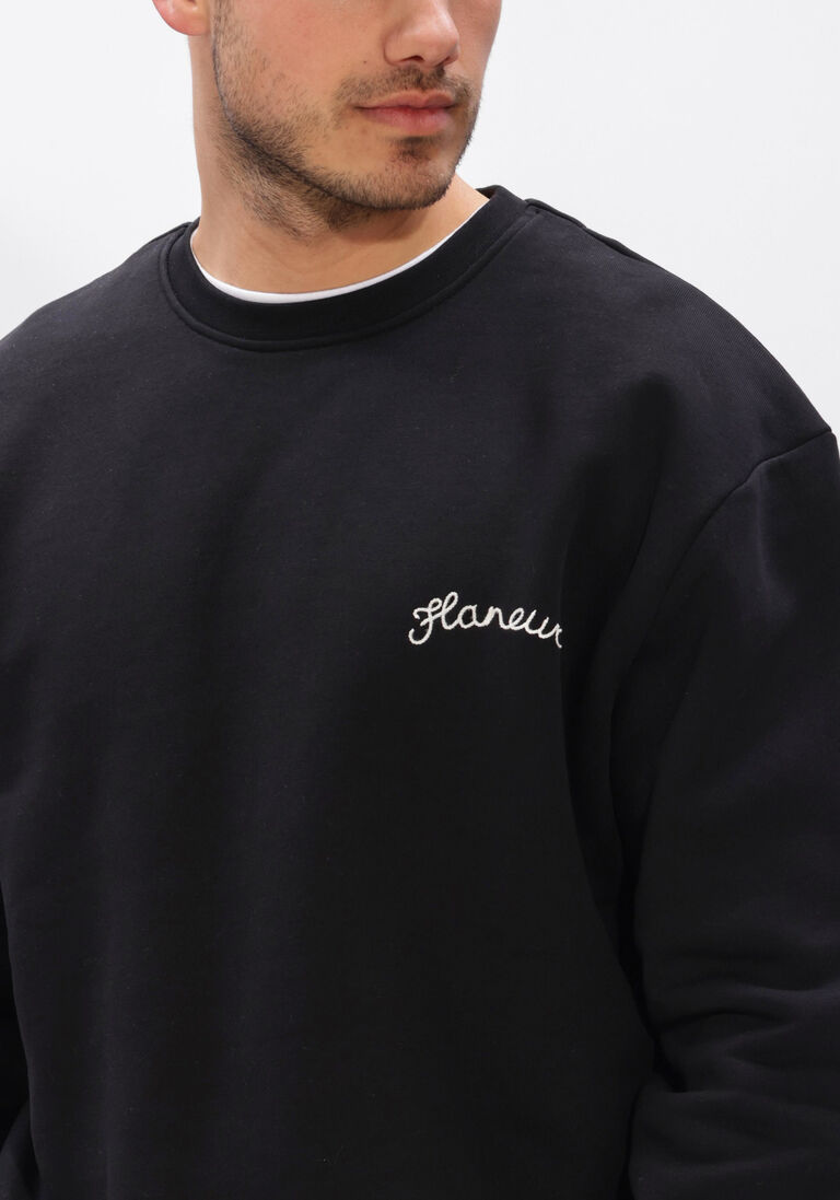 zwarte flaneur sweater signature sweater