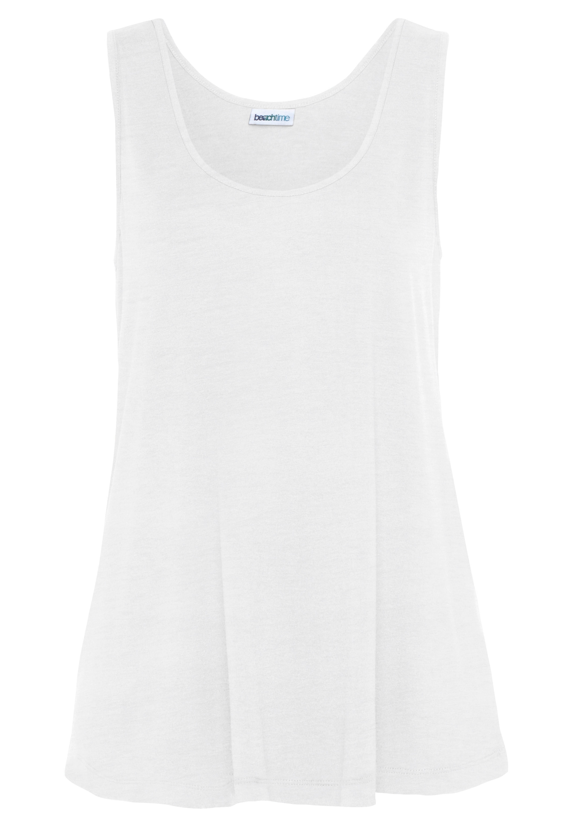 Beachtime Tanktop , mit Blumendruck, lockere Sommertops aus Jersey