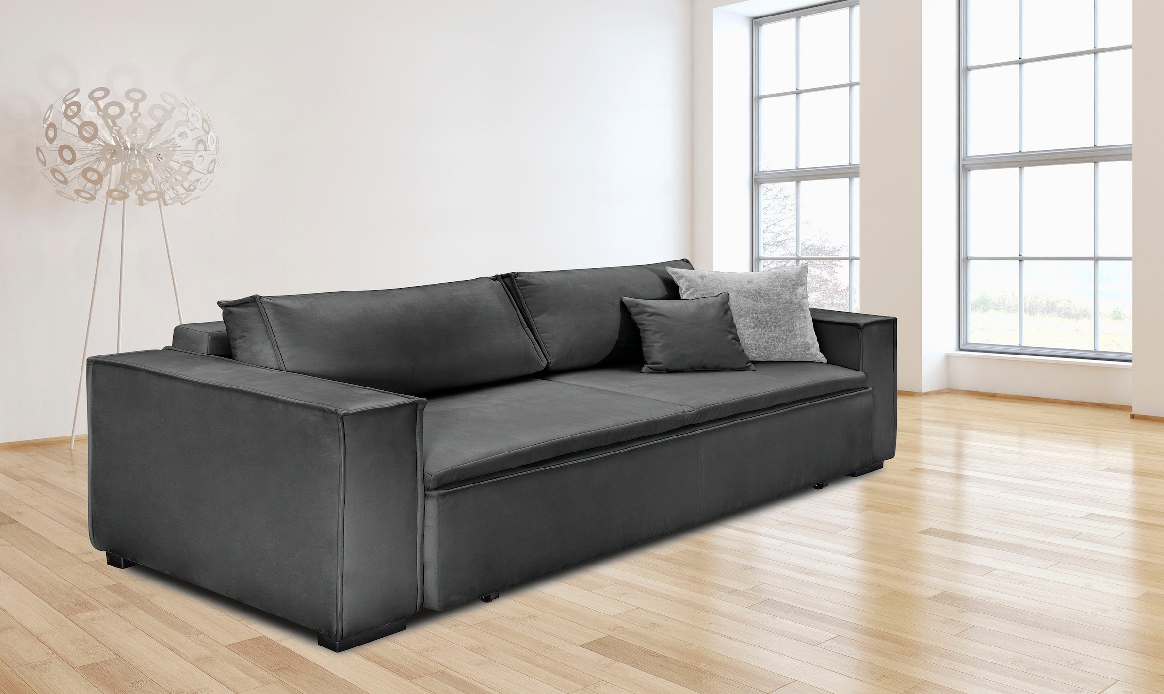 INOSIGN Schlafsofa »Manhattan« mit Boxspringaufbau, Bettfunktion & Bettkasten, Dauerschlafsofa