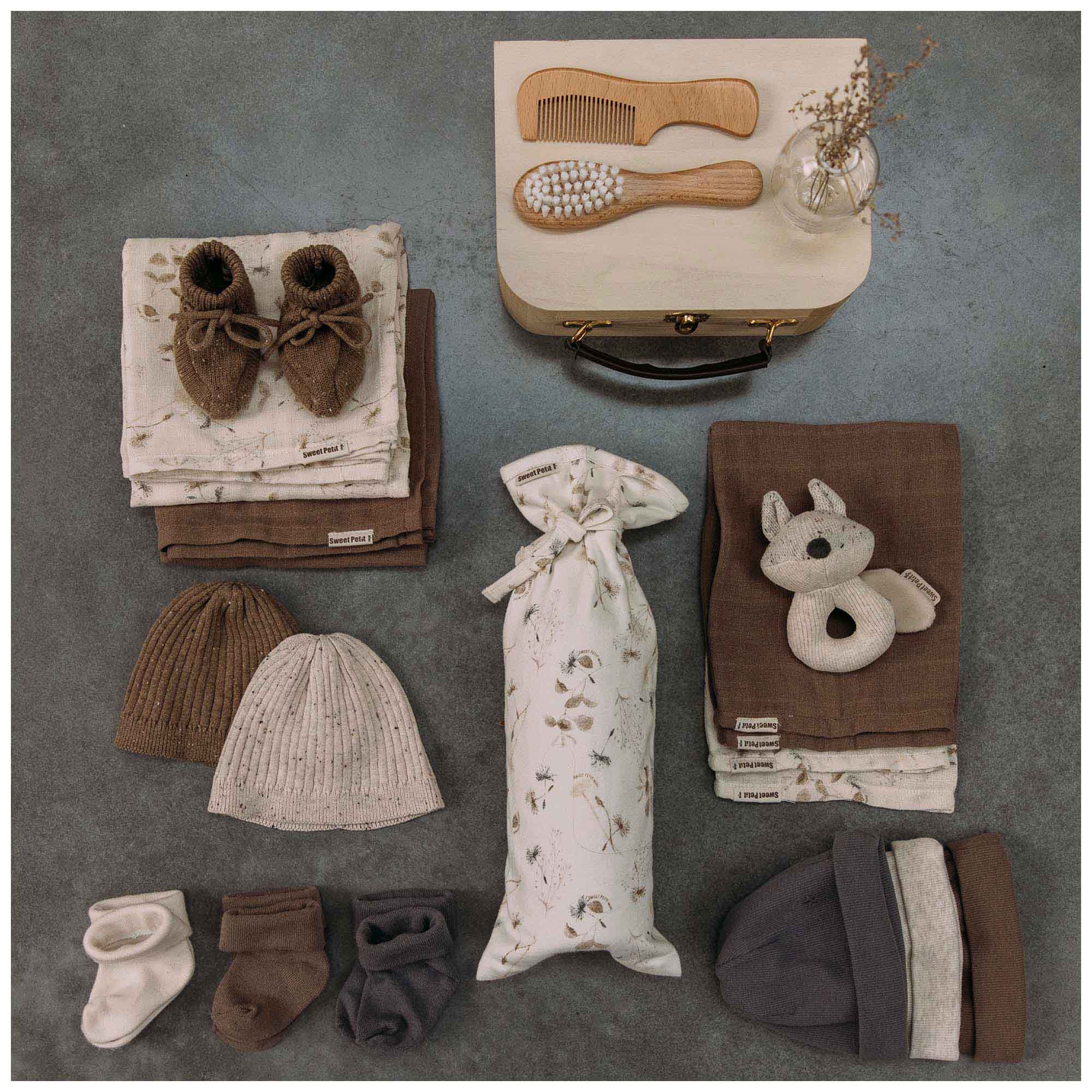 Sweet Peiti Mini newborn sokken 3 paar   wit