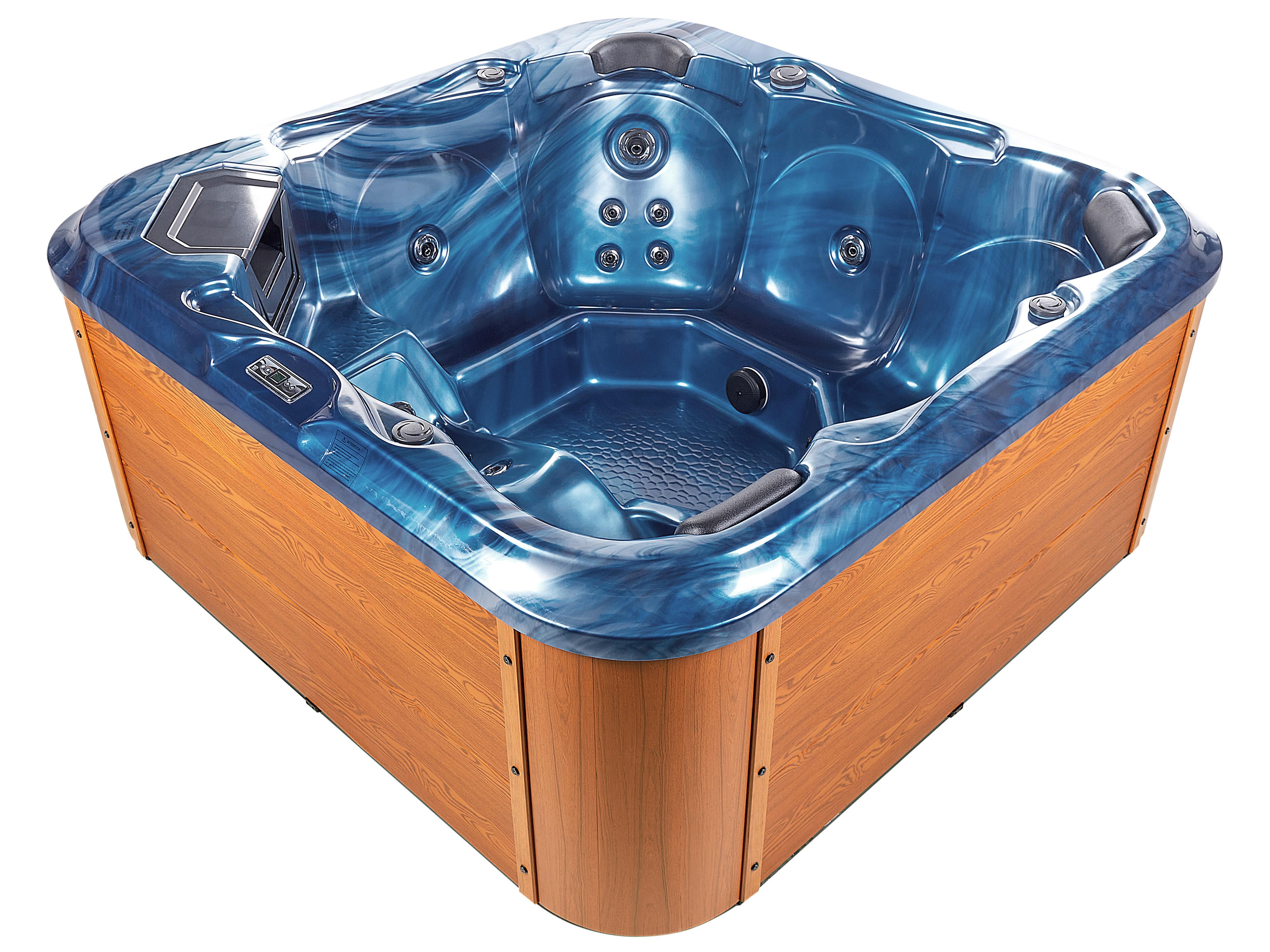 Buiten hottub met LED TULAROSA Blauw