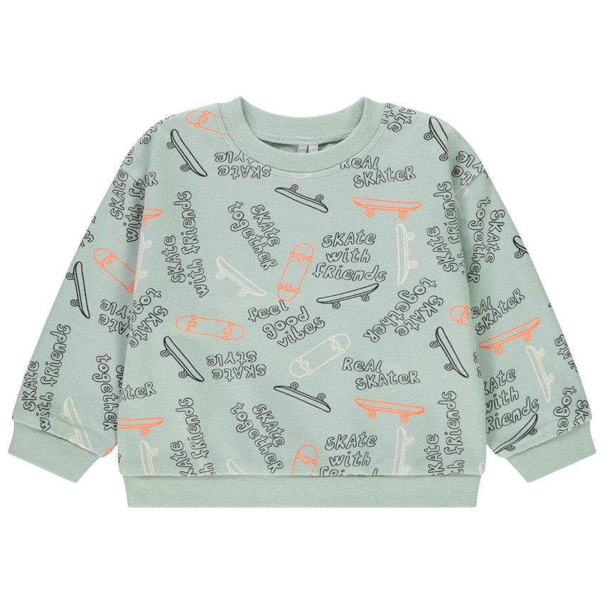 Sweat oversize imprimé fantaisie pour bébé garçon - Vert