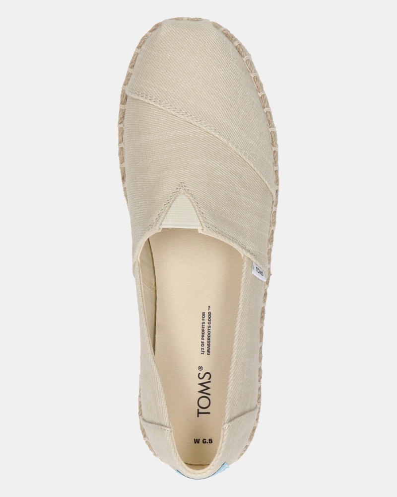 Toms Alpargate Platform Rope Espadrilles  - ecru