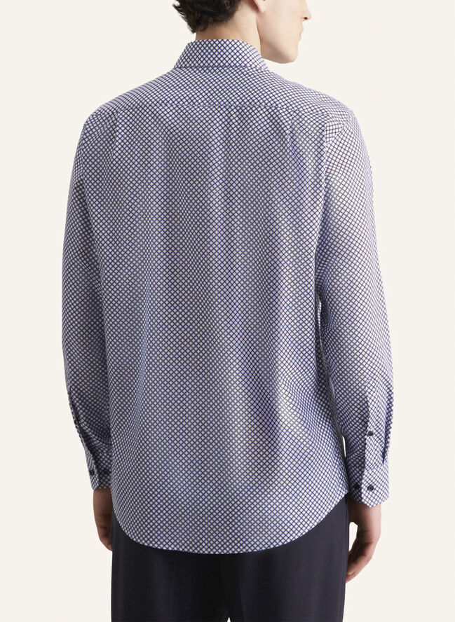 Seidensticker Business Shirt Regular Long sleeve Kent-Collar Print Brown