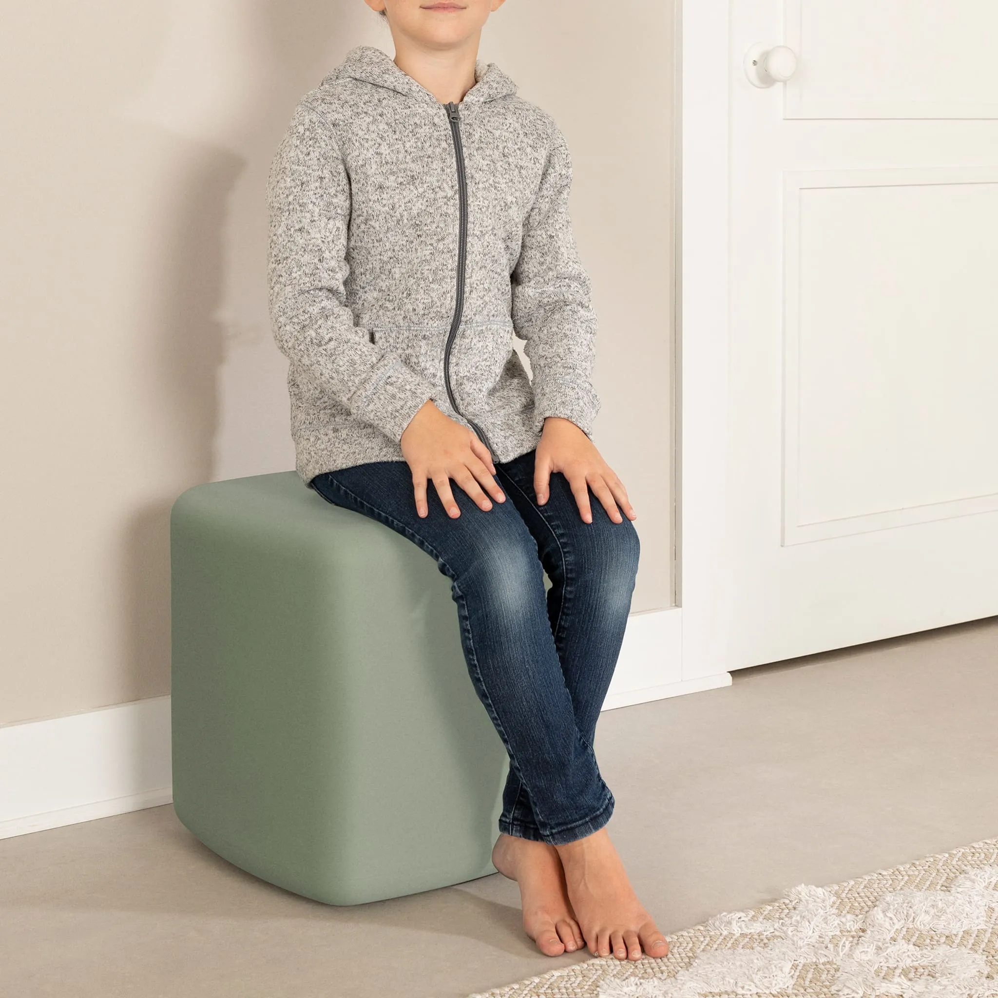South Shore Table de Nuit  Tabouret pour Enfants - Sweedi Vert Sauge
