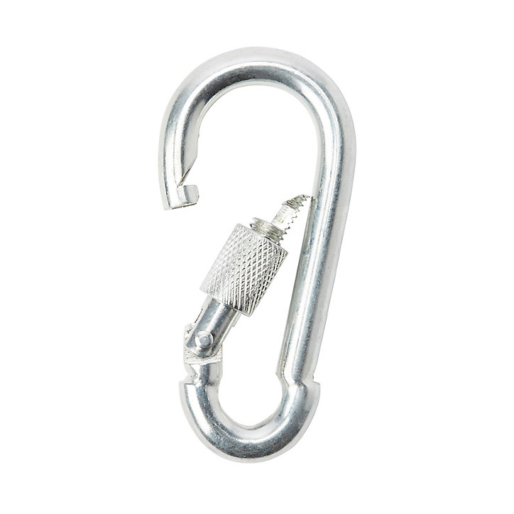Porte-mousqueton type pompier DIALL à vis 8 cm