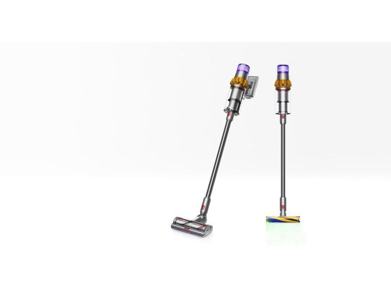 Dyson Akku-Hand- und Stielsauger V15 Detect Absolute Nickel Kabelloser Akkustaubsauger mit Wandhalterung