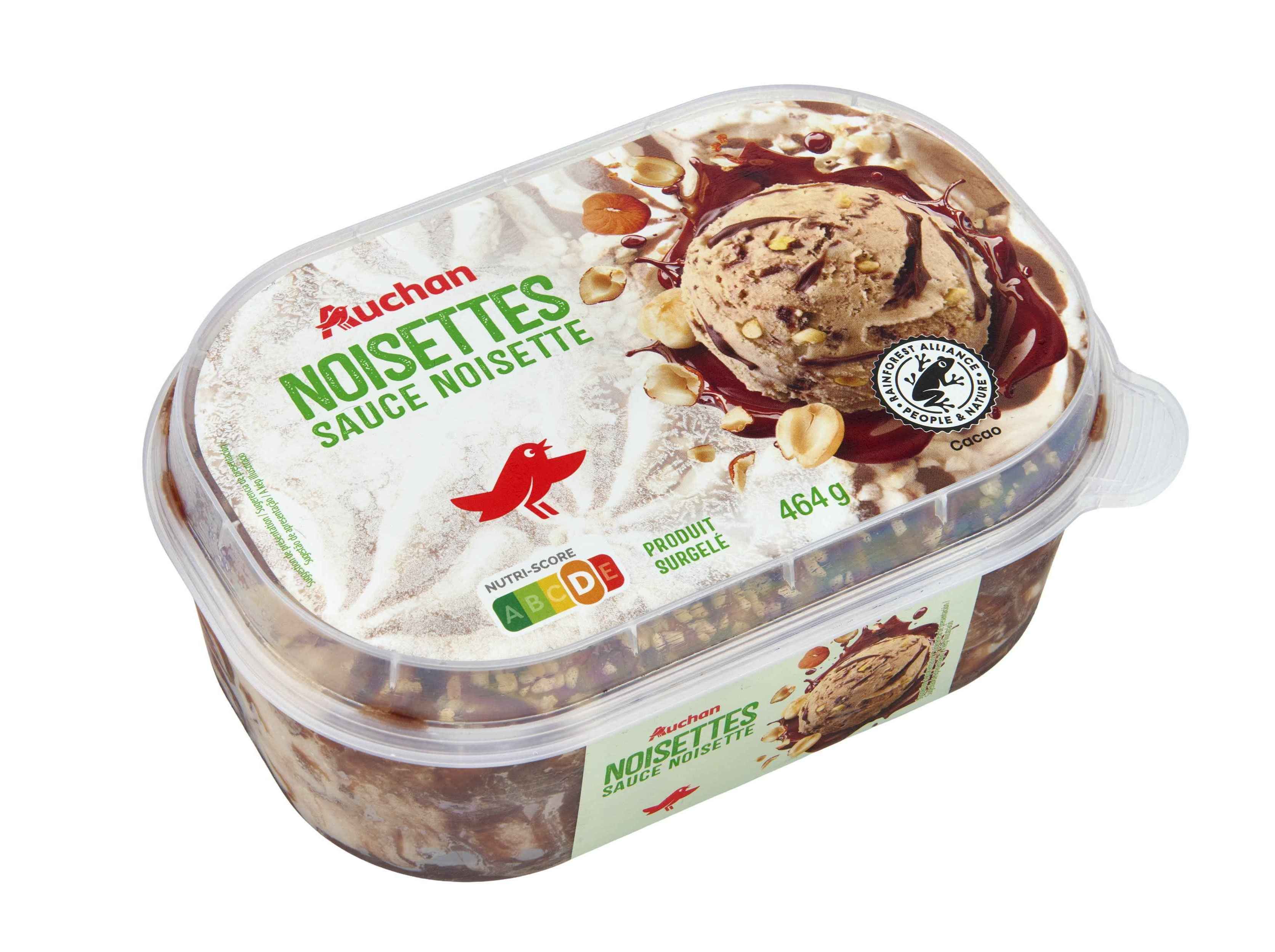 GELADO AUCHAN AVELÃ COM MOLHO DE AVELÃ 900ML