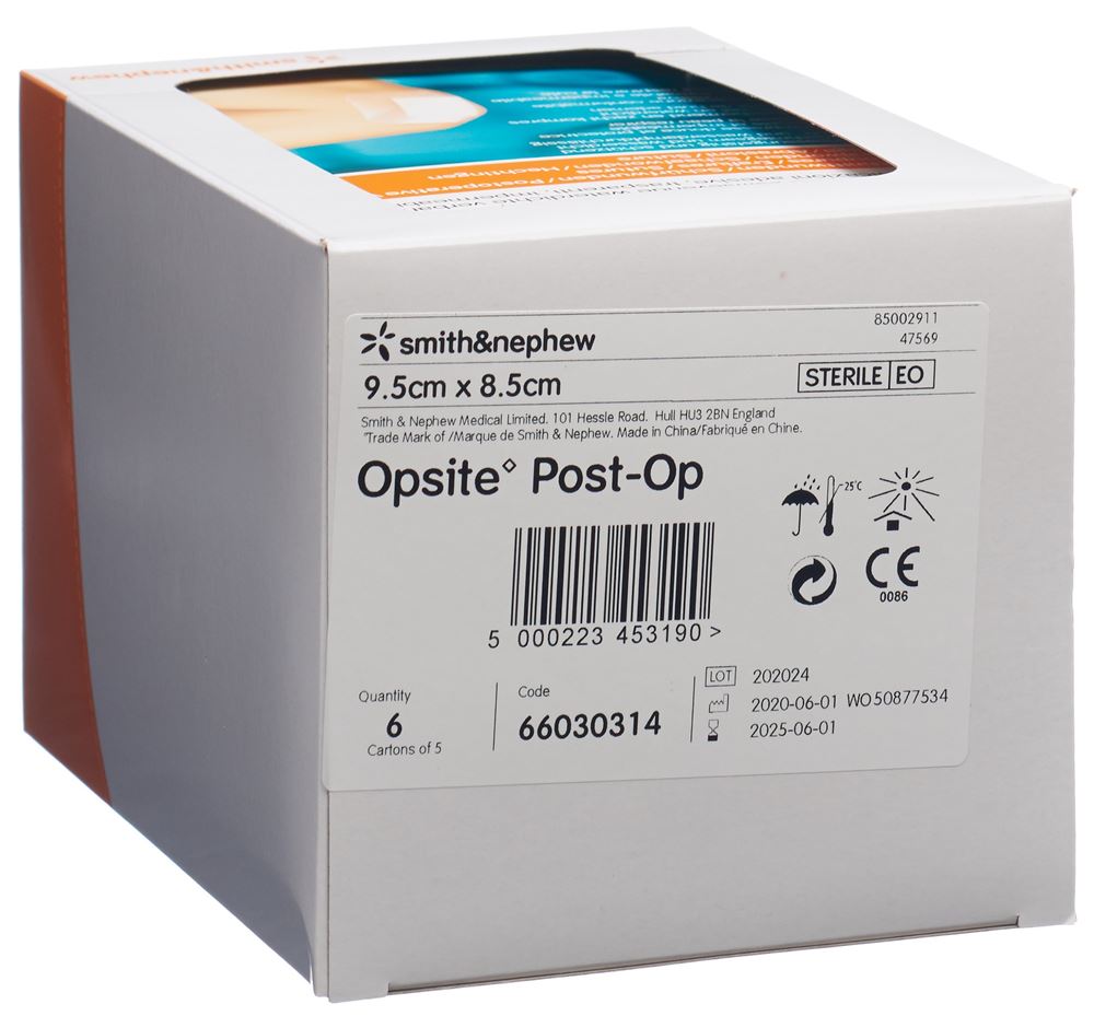 OPSITE Folienverband 9.5x8.5cm steril Btl 5 Stk