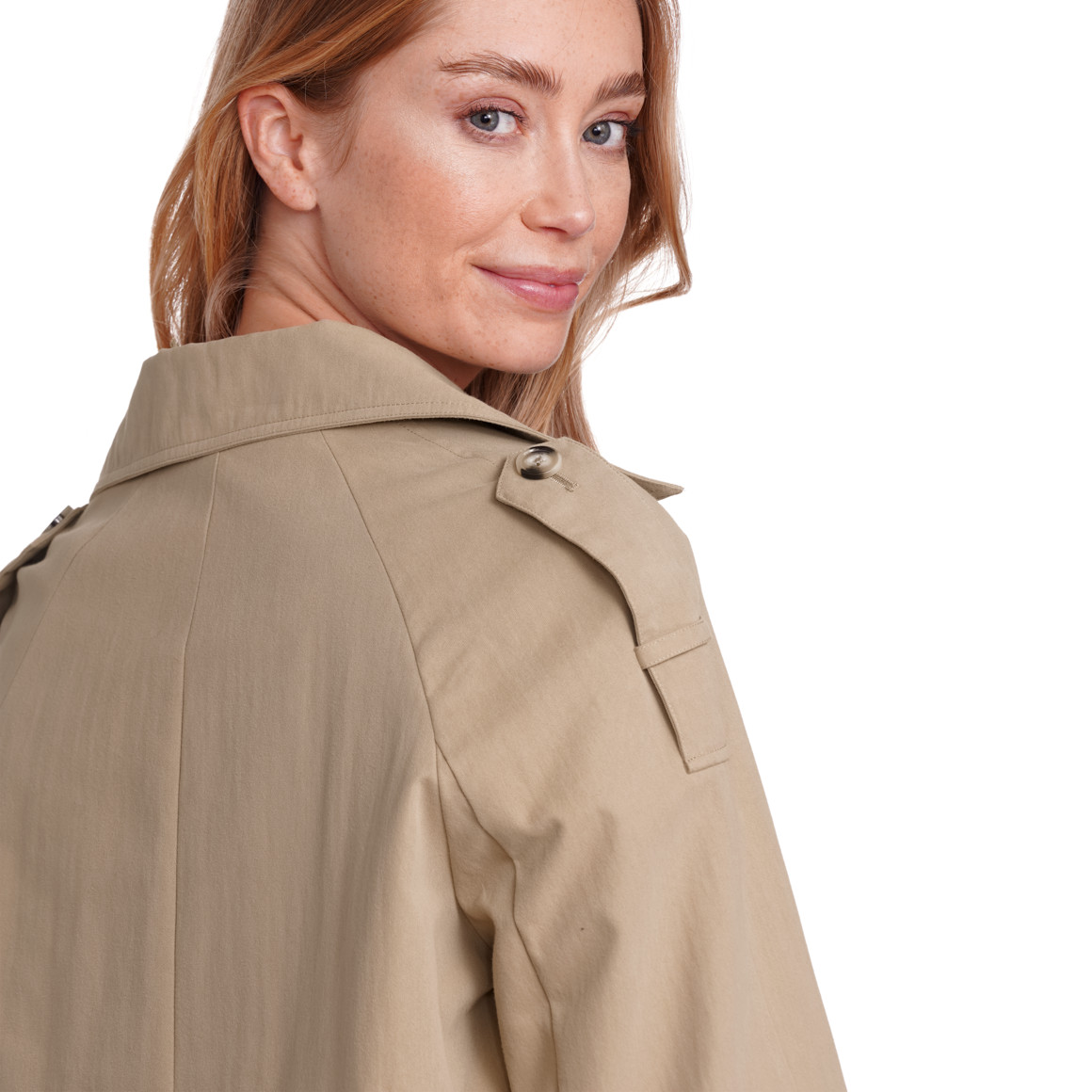 Damen Trenchjacke mit doppelten Knöpfen beige