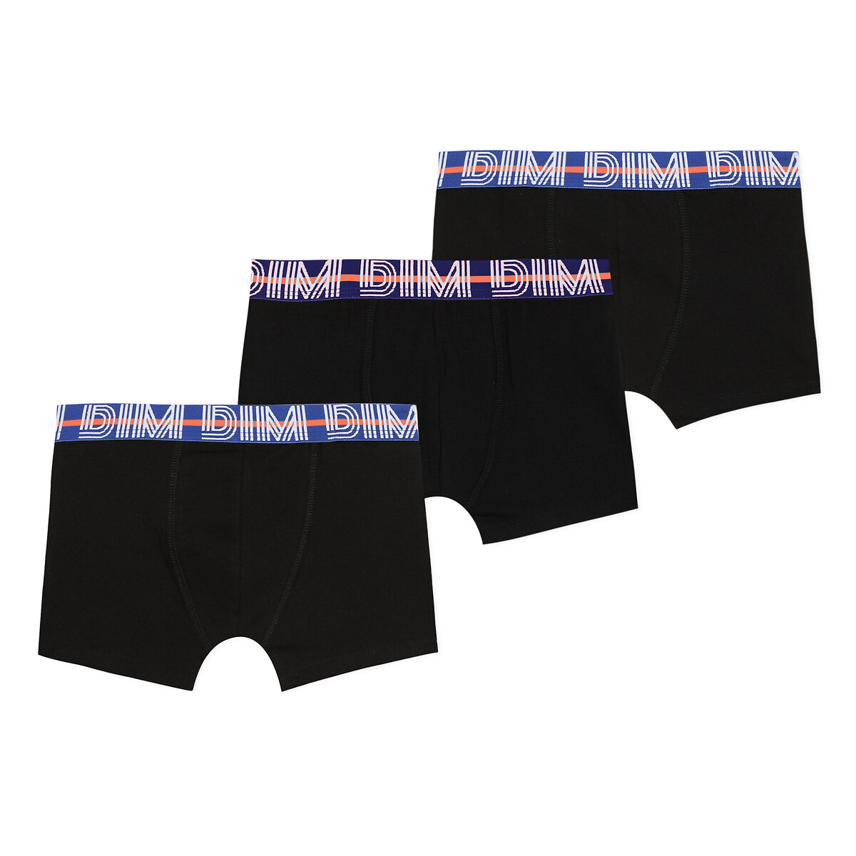 DIM<br>Conjunto de 3 cuecas boxer de algodão elástico