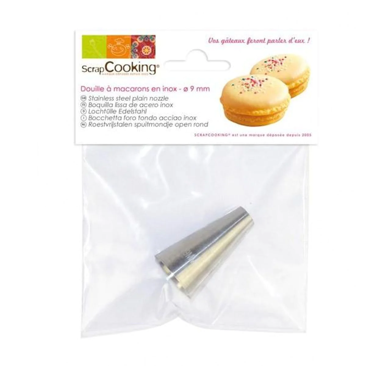 2 douilles pâtisserie inox - Macarons Scrapcooking