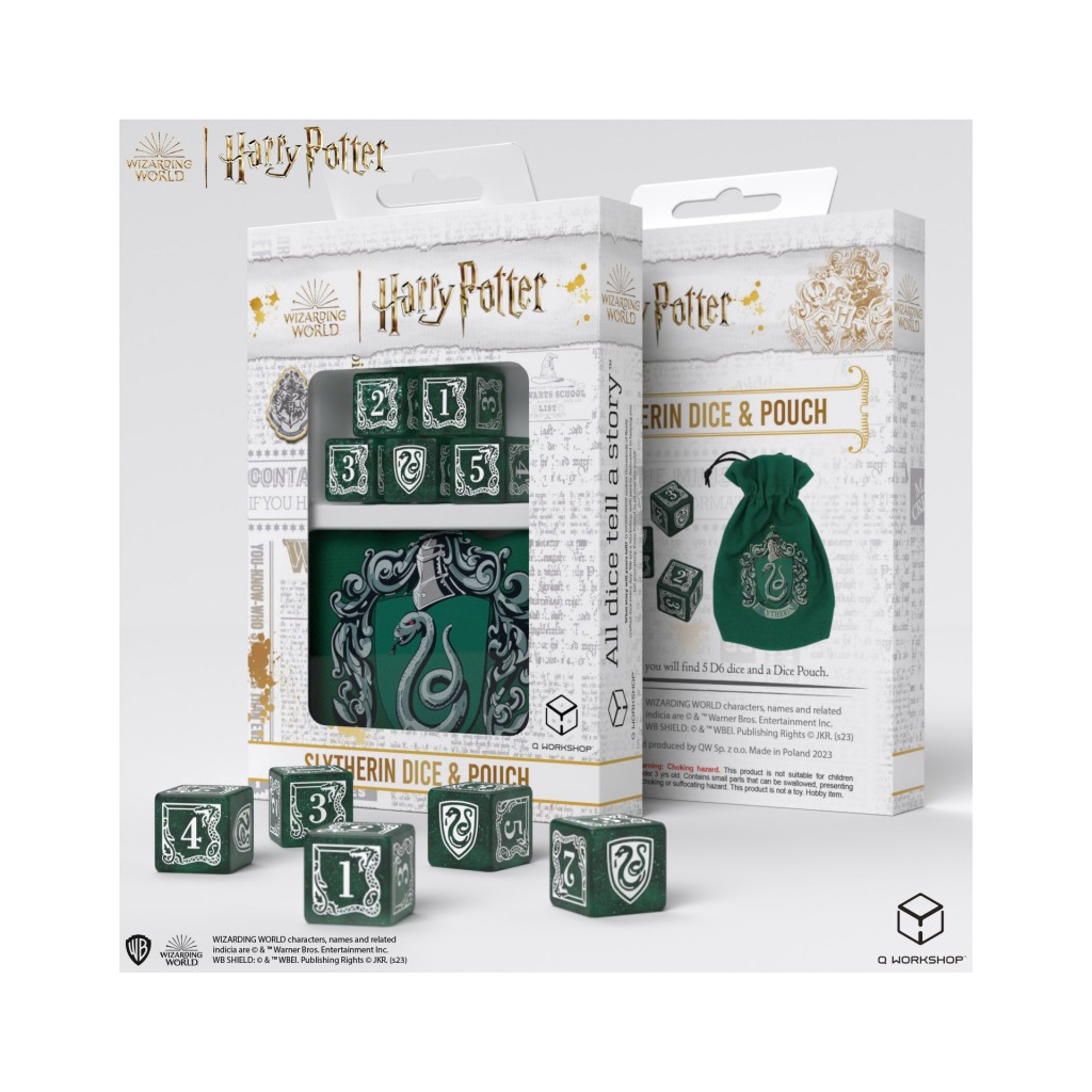Set de dés Harry Potter - Serpentard Dés + Bourse
