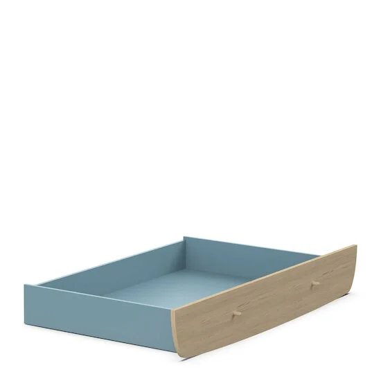 Firmiana Tiroir Lit junior   Bleu Orage / Bois Naturel        de               CBA Meubles