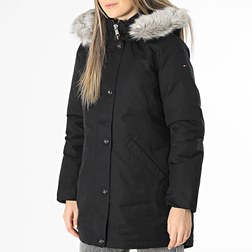 Parka Capuche Fourrure Femme 9864 Noir