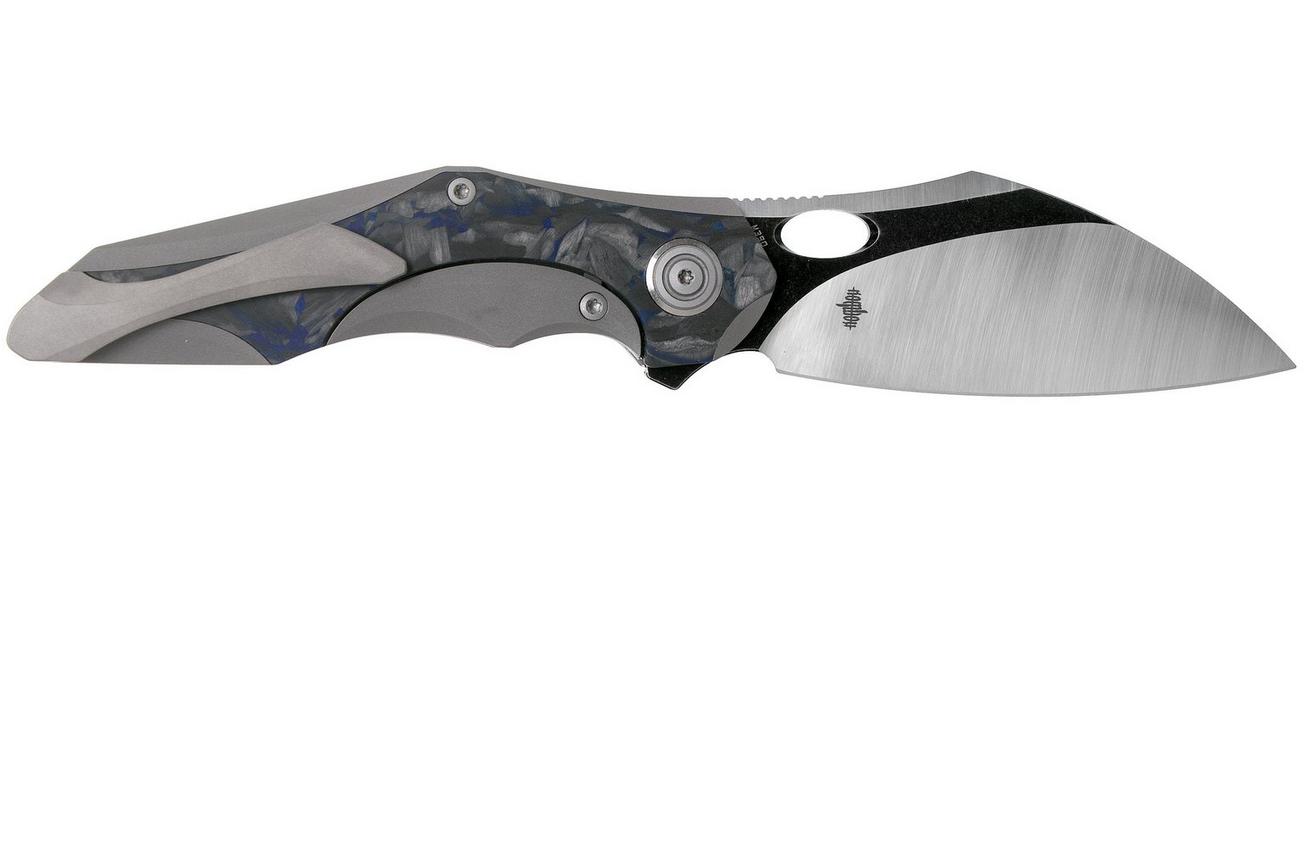 Bestech Nogard BT2105A Titanium, Blue Marble Carbonfiber zakmes, Kombou design