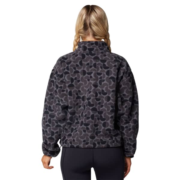 Sweat polaire COLUMBIA HELVETIA II PRINTED CROPPED HALF SNAP W BLACK RETROSCAPE PRINT
