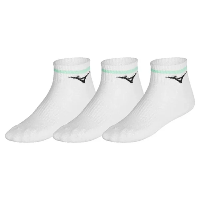 Mizuno Unisex Strømper Training Mid Sock With Line - 3 Pack Hvid