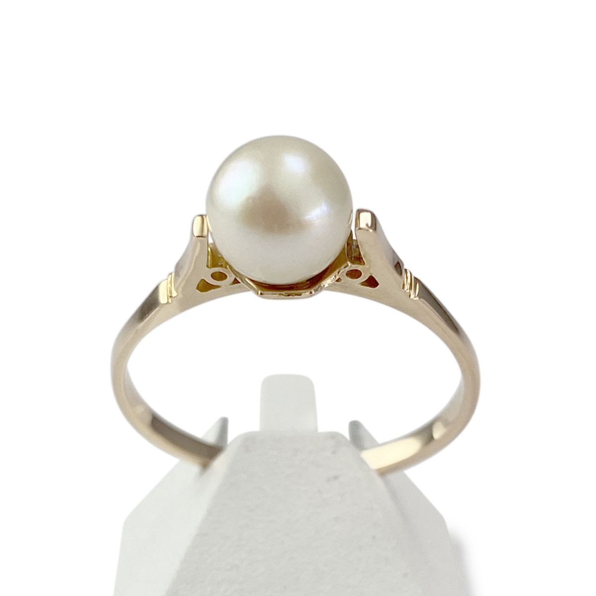 Bague d'occasion or 750 jaune perle de culture