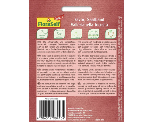 Veldsla 'Favor', zaadlint FloraSelf Select zaadvaste zaden groentezaden slazaad