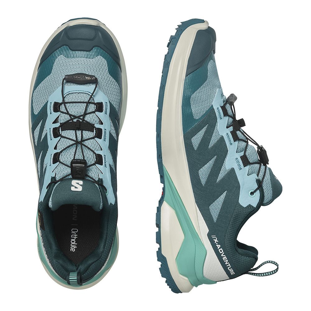 Salomon X-ADVENTURE GTX W - Chaussures trail Femme dusty turquoise/vanilla ice/cockatoo