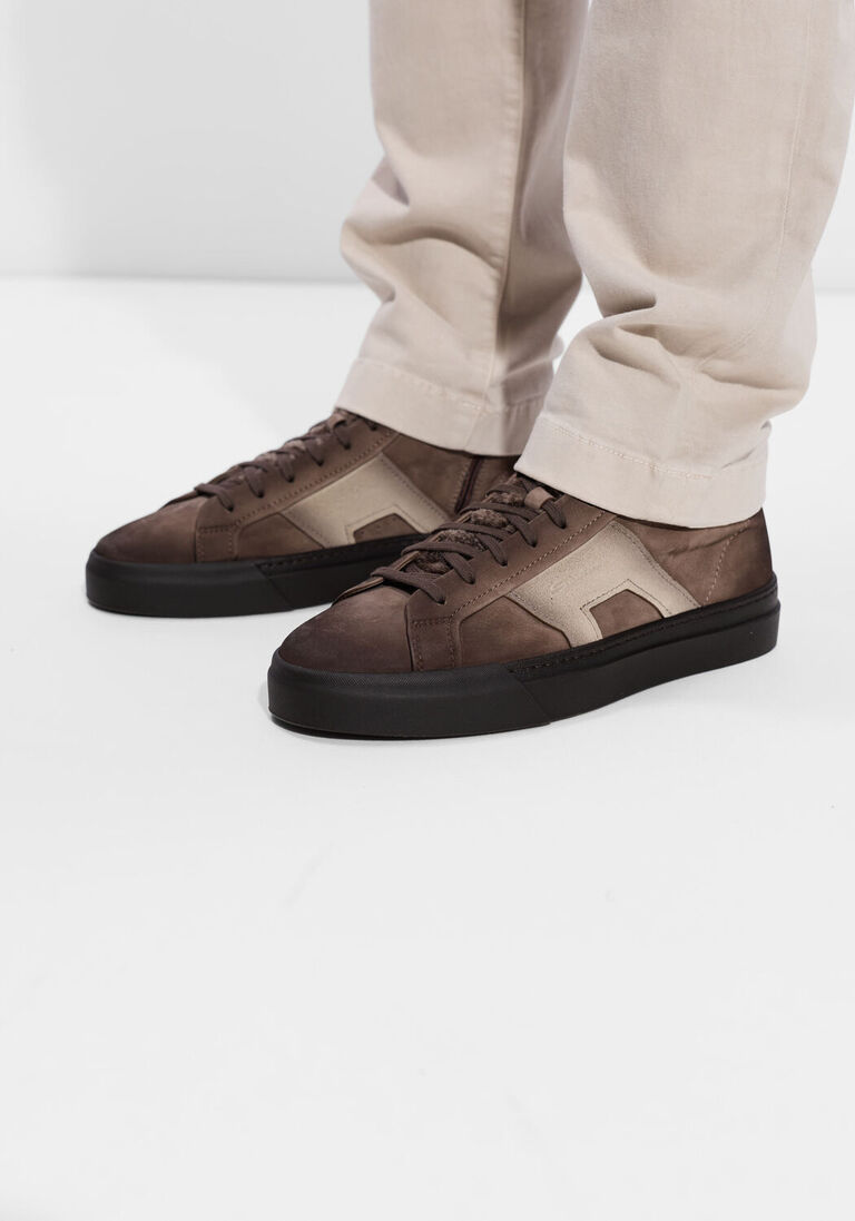 bruine santoni hoge sneakers 22131
