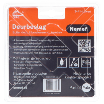 Nemef veiligheidsrozet 3441-II zwart rond 60mm SKG***