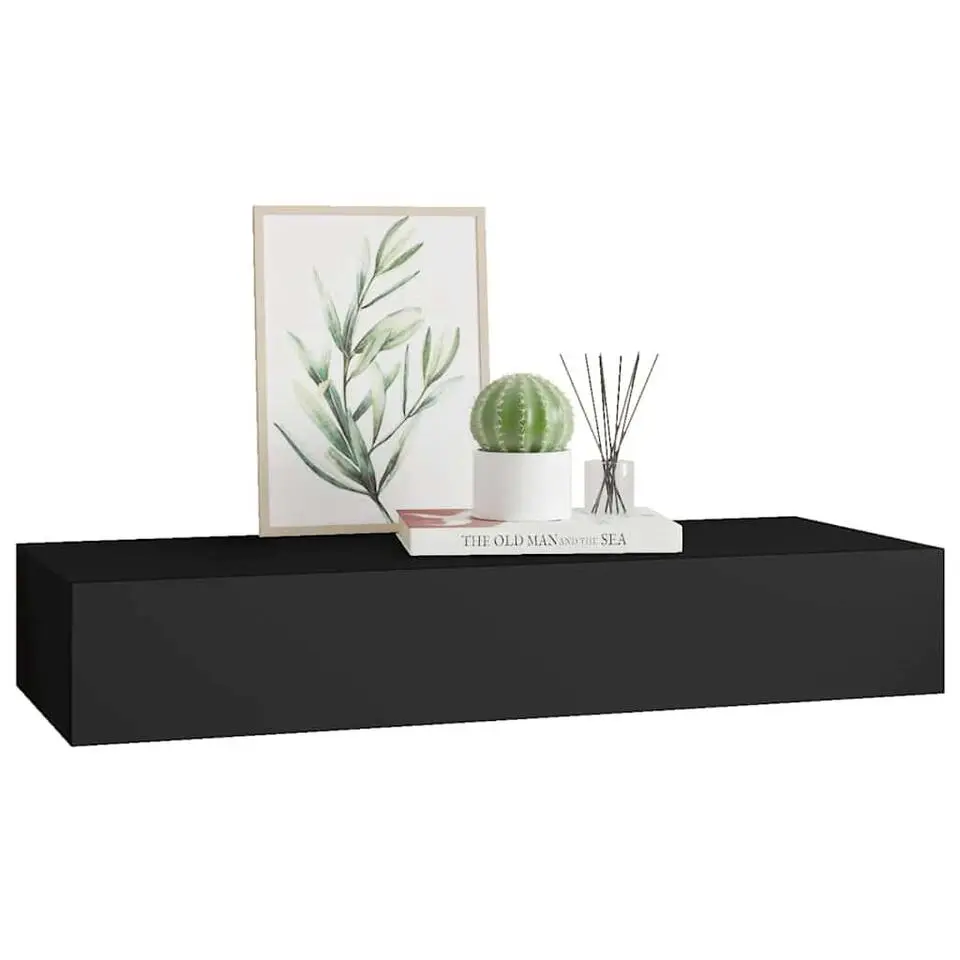vidaXL - Ladeschap - Zwart - MDF