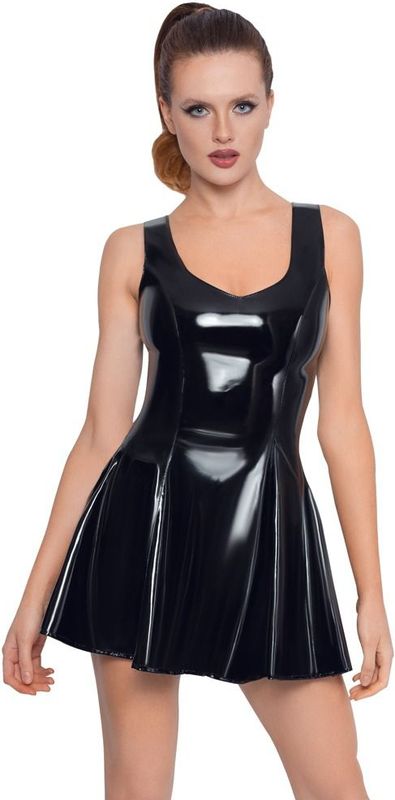Mini Jurk Lak - Zwart