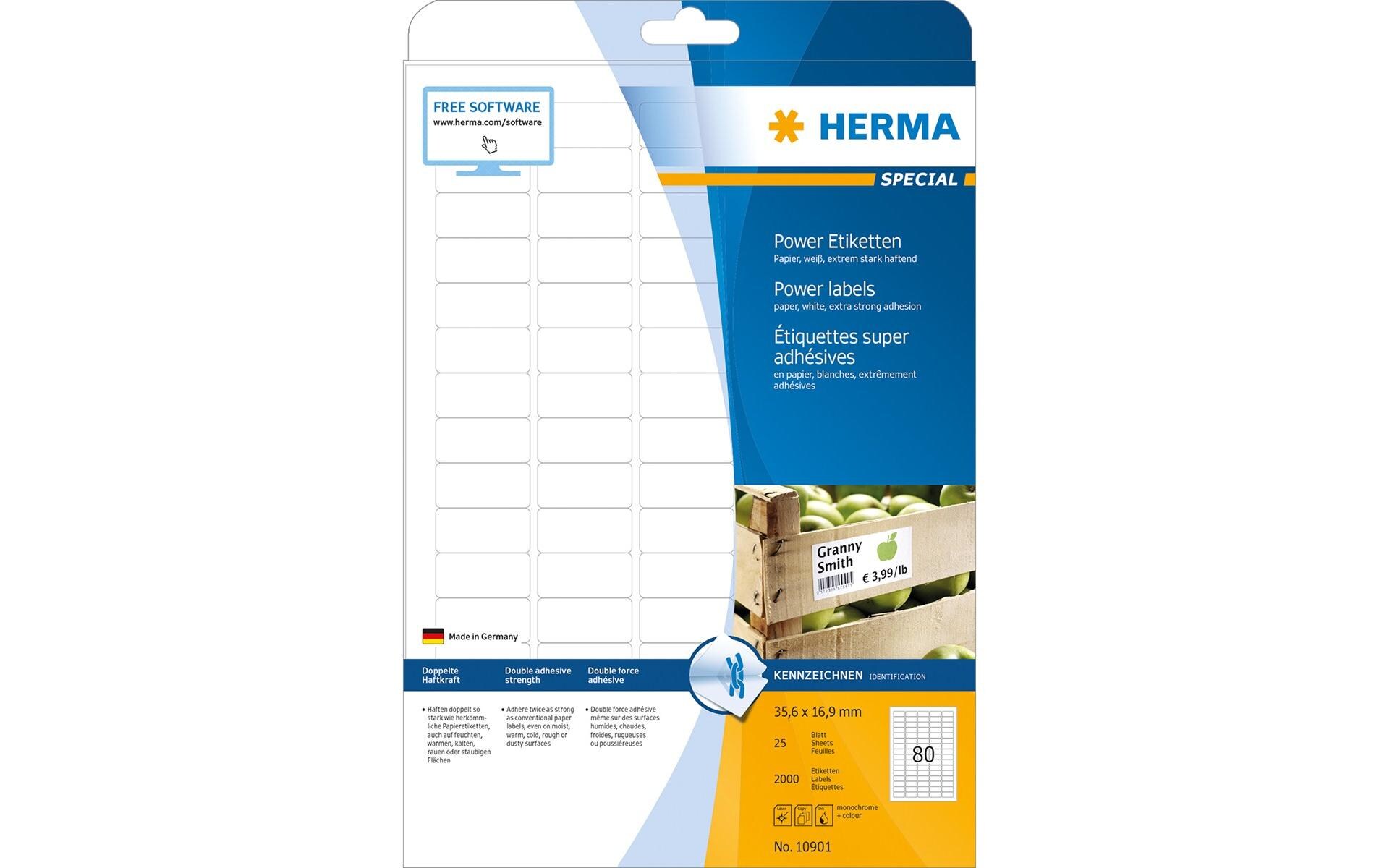 Universal-Etiketten Power 10901 35.6 x 16.9 mmPower-Etiketten