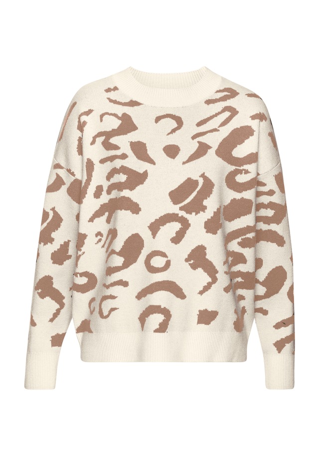 LASCANA Jacquardpullover , mit Leomuster, Strickpullover, Animalprint, modisch