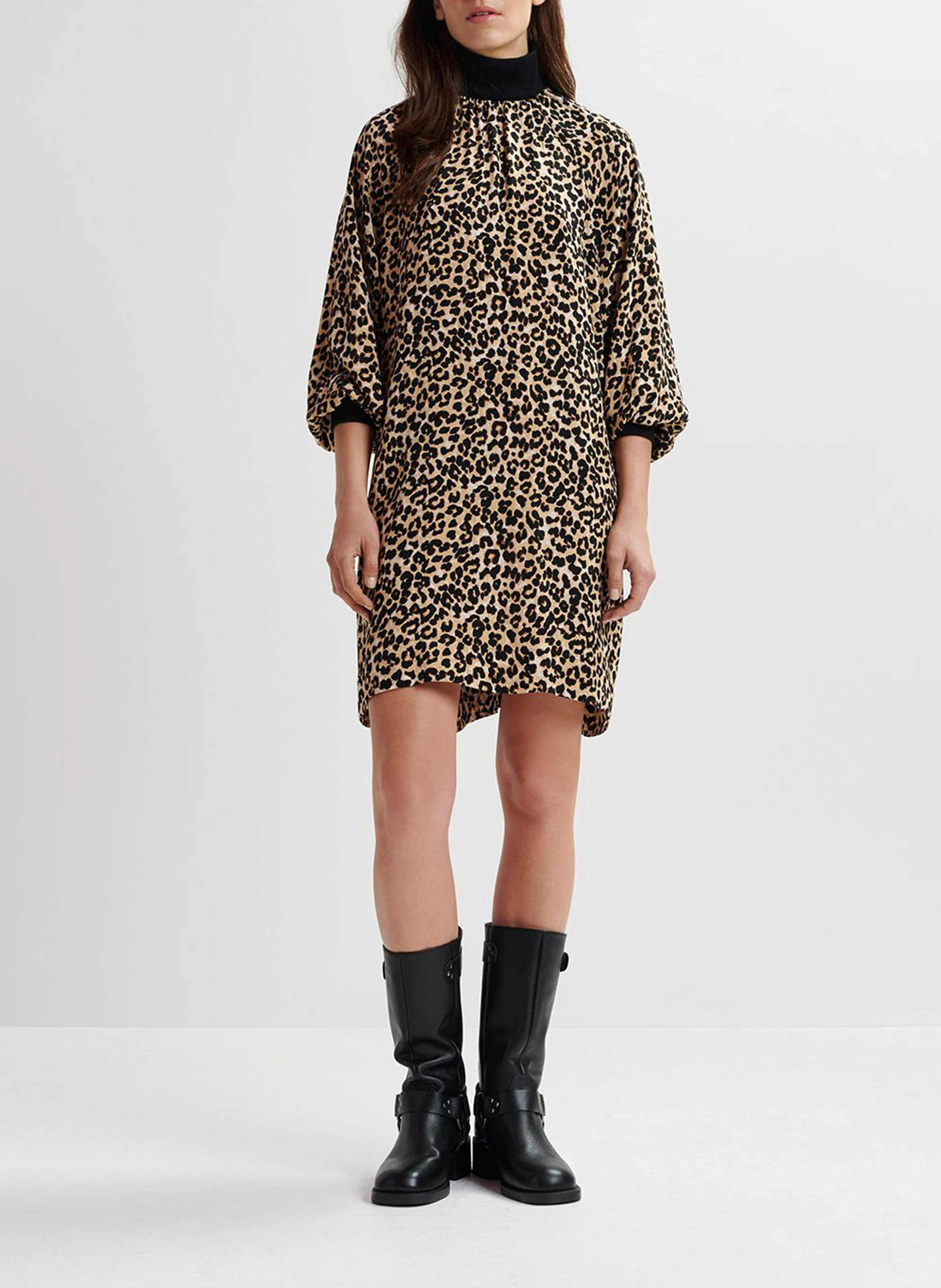 GEMBSHELL - Mini-robe noire à imprimé fleuri | Marron