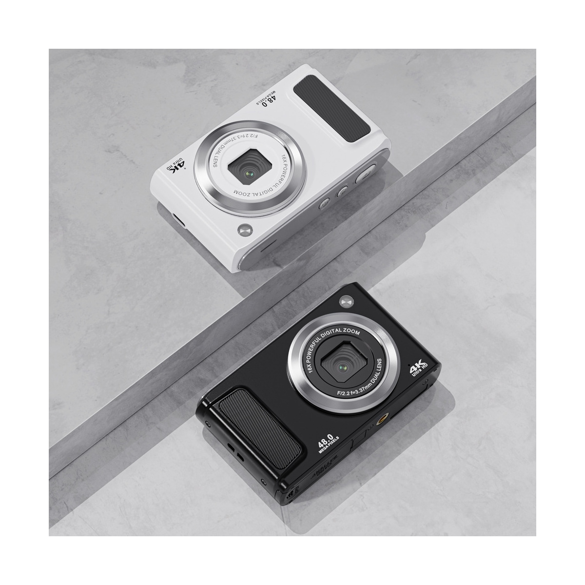 4K HD digitalkamera med stabilisering DC308 Sort