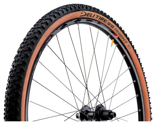Pneu vtt 27.5x2.10 tr Deli big knight noir/marron tan sa-258 (54-584)